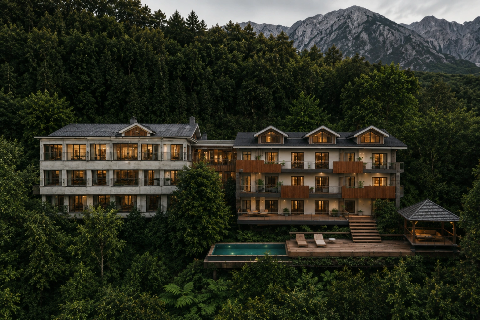 Premium hill apartments in Himachal Pradesh with peaceful low-density surroundings